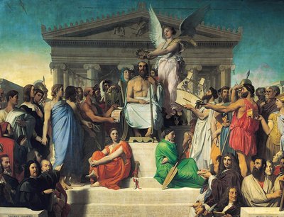 Apotheosis of Homer by Jean Auguste Dominique Ingres